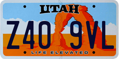UT license plate Z409VL