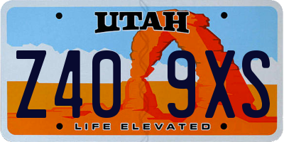UT license plate Z409XS