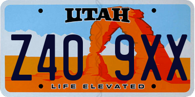 UT license plate Z409XX