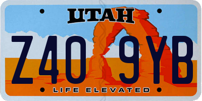 UT license plate Z409YB