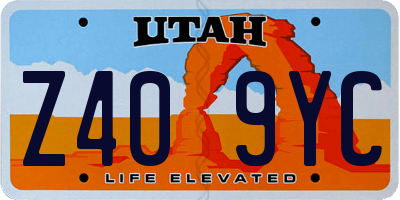 UT license plate Z409YC