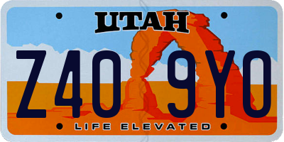 UT license plate Z409YO