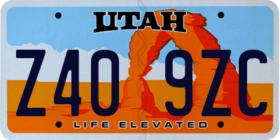 UT license plate Z409ZC
