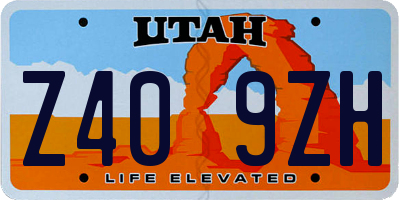 UT license plate Z409ZH