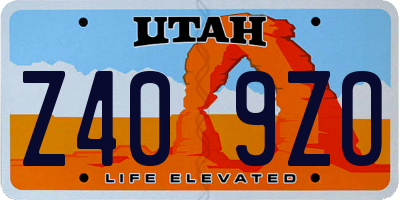UT license plate Z409ZO