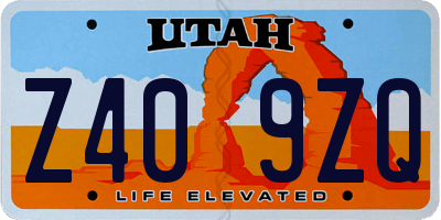 UT license plate Z409ZQ