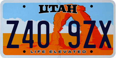 UT license plate Z409ZX