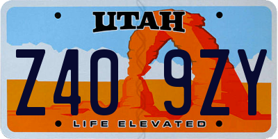 UT license plate Z409ZY