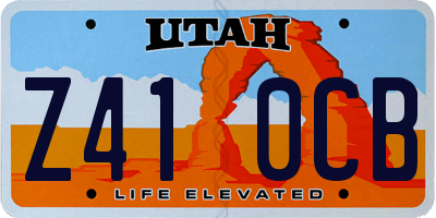 UT license plate Z410CB