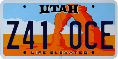 UT license plate Z410CE