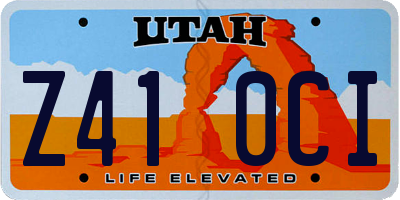 UT license plate Z410CI