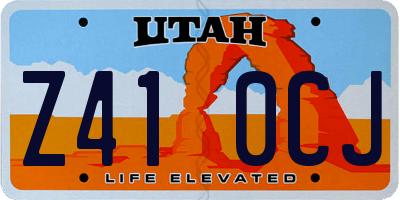 UT license plate Z410CJ