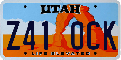UT license plate Z410CK