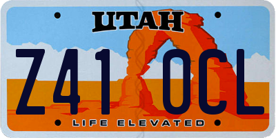 UT license plate Z410CL