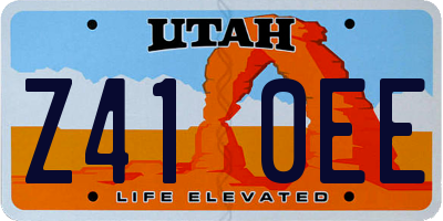 UT license plate Z410EE