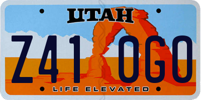 UT license plate Z410GO