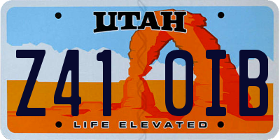 UT license plate Z410IB