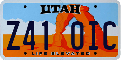 UT license plate Z410IC
