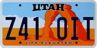 UT license plate Z410IT