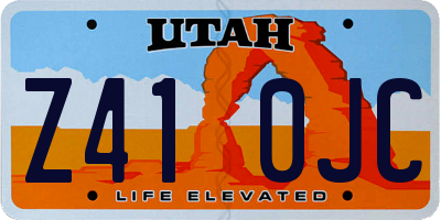 UT license plate Z410JC