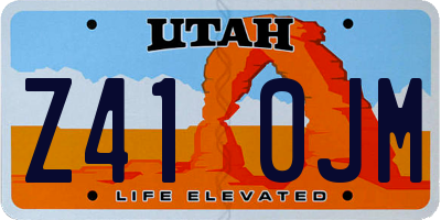 UT license plate Z410JM