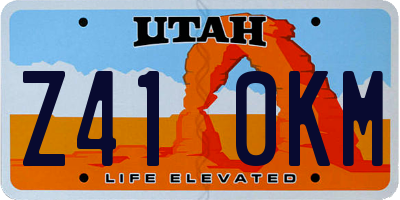 UT license plate Z410KM