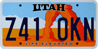 UT license plate Z410KN