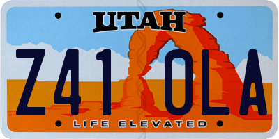 UT license plate Z410LA