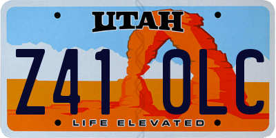 UT license plate Z410LC