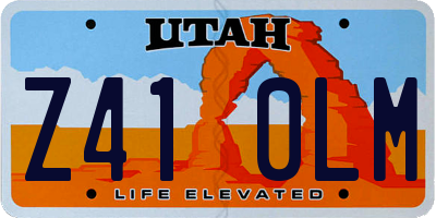 UT license plate Z410LM