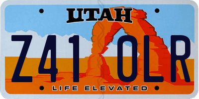 UT license plate Z410LR