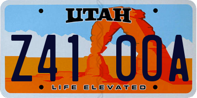 UT license plate Z410OA