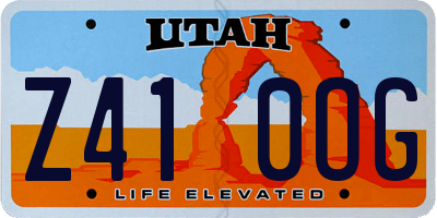 UT license plate Z410OG