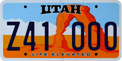 UT license plate Z410OO