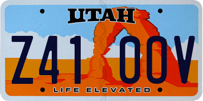 UT license plate Z410OV