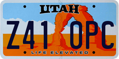 UT license plate Z410PC