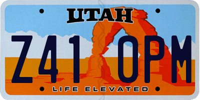 UT license plate Z410PM