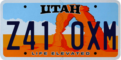 UT license plate Z410XM