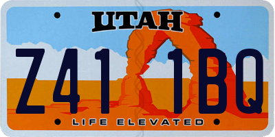 UT license plate Z411BQ