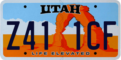 UT license plate Z411CF