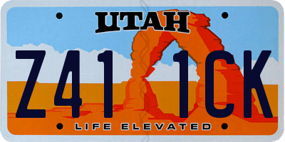 UT license plate Z411CK