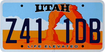 UT license plate Z411DB