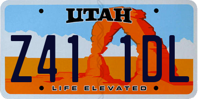 UT license plate Z411DL