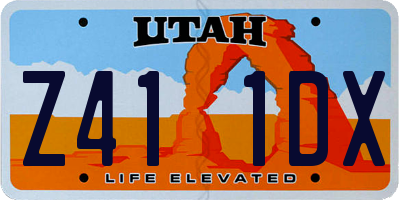 UT license plate Z411DX