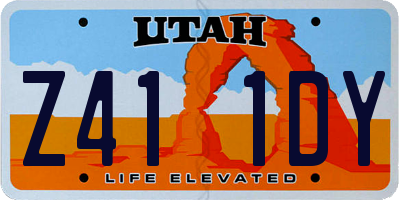 UT license plate Z411DY