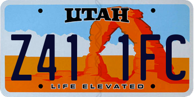 UT license plate Z411FC
