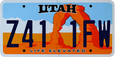 UT license plate Z411FW