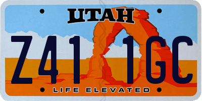 UT license plate Z411GC