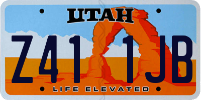 UT license plate Z411JB