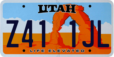 UT license plate Z411JL